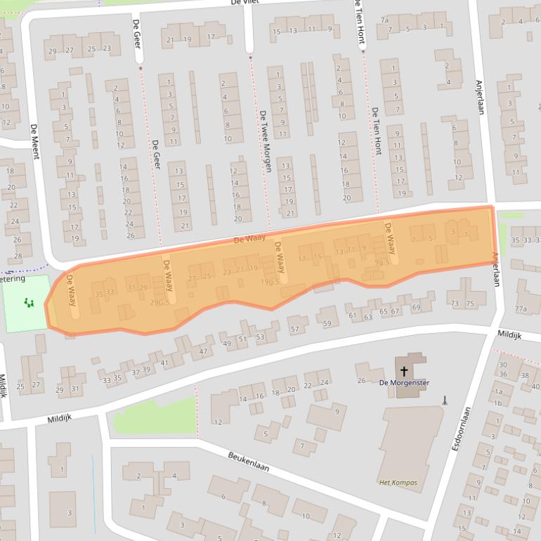 Kaart van postcodegebied 4214ES.