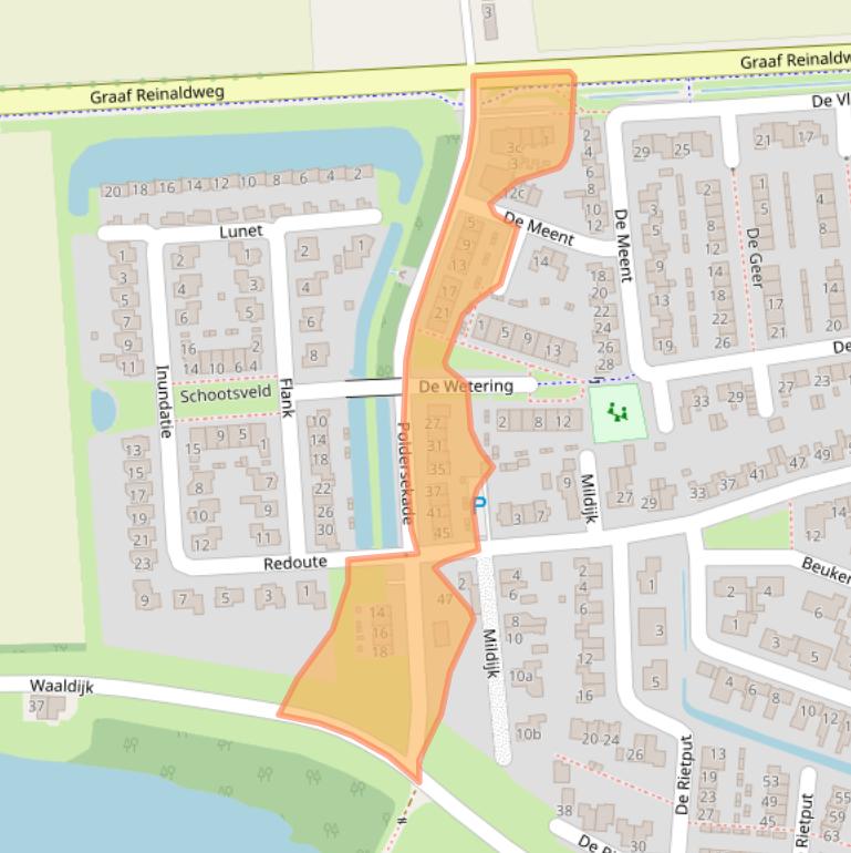 Kaart van postcodegebied 4214ET.