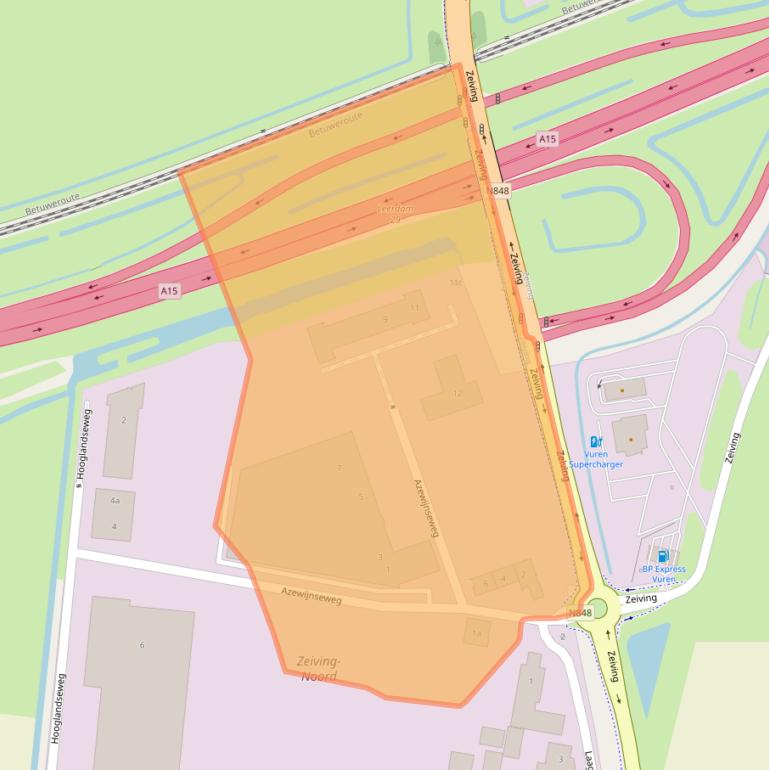 Kaart van postcodegebied 4214KC.