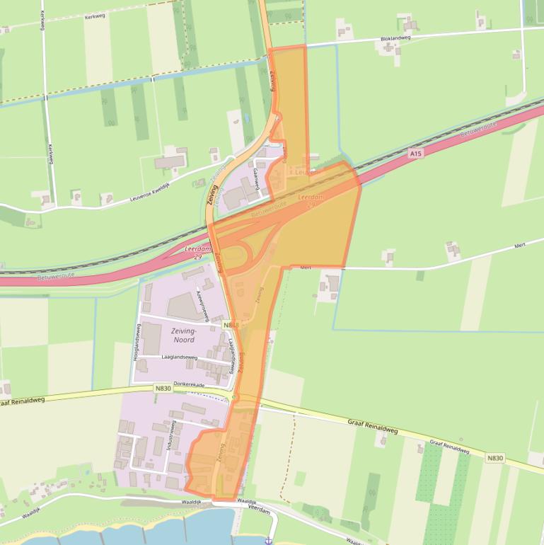 Kaart van postcodegebied 4214KT.