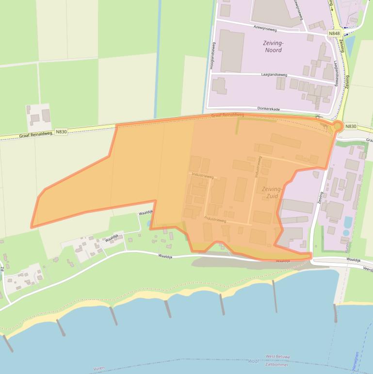 Kaart van postcodegebied 4214KZ.