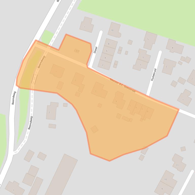 Kaart van postcodegebied 4221KA.