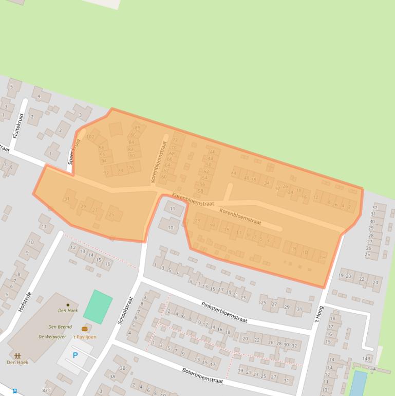 Kaart van postcodegebied 4221LA.