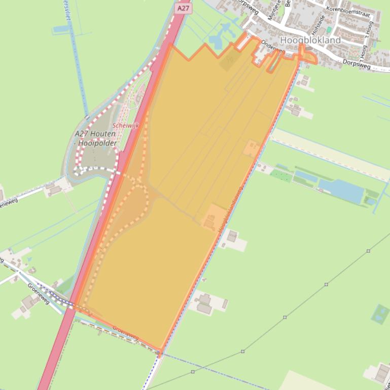 Kaart van postcodegebied 4221LB.