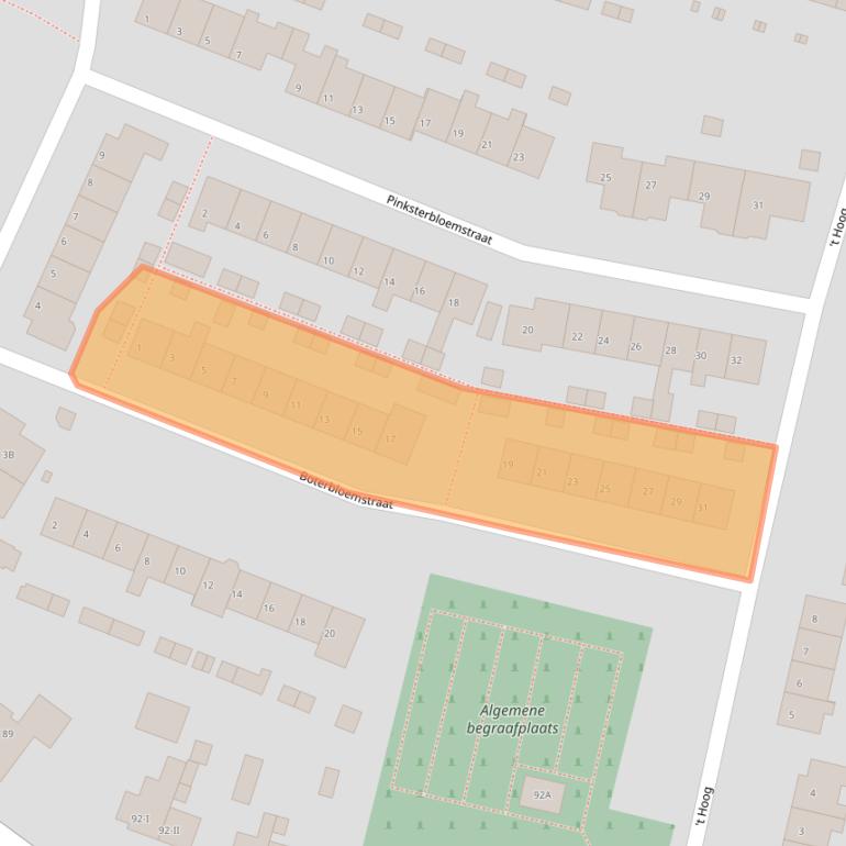 Kaart van postcodegebied 4221LS.