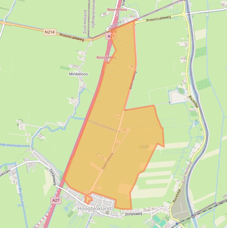 Kaart van postcodegebied 4221LV.