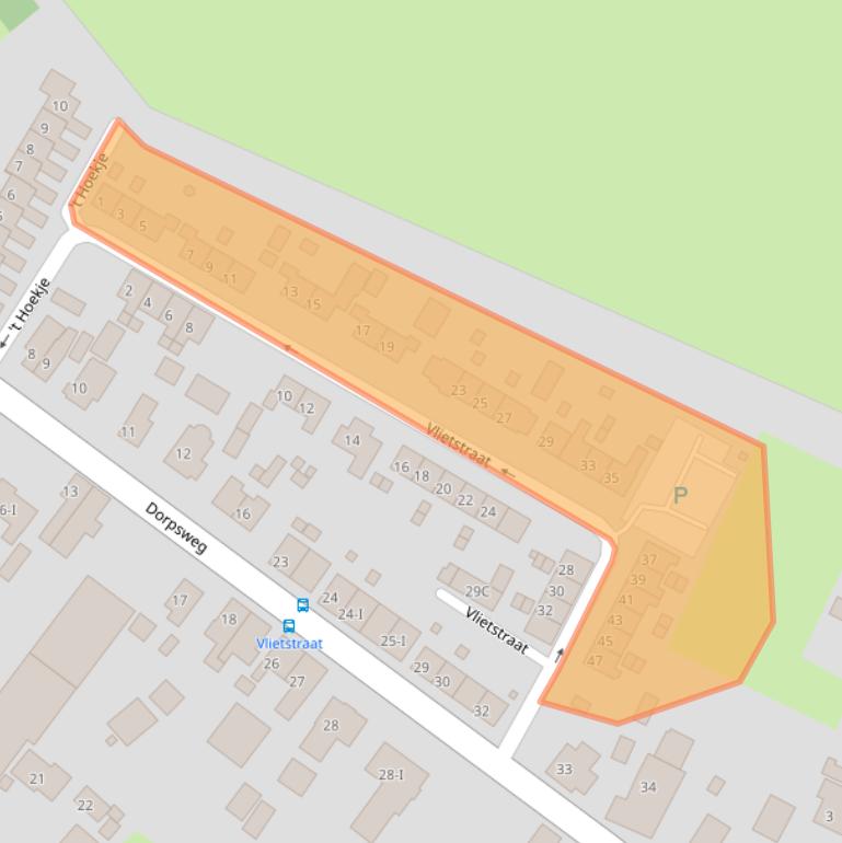 Kaart van postcodegebied 4221LW.