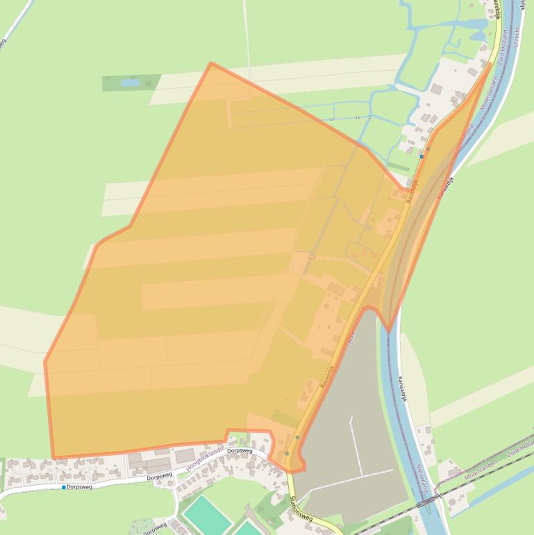 Kaart van postcodegebied 4221XV.