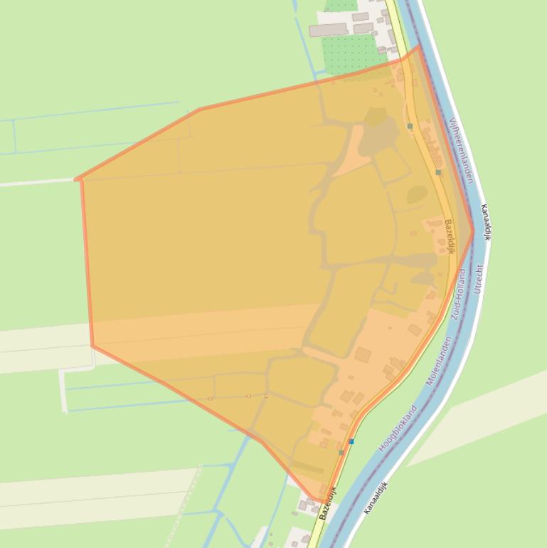 Kaart van postcodegebied 4221XW.