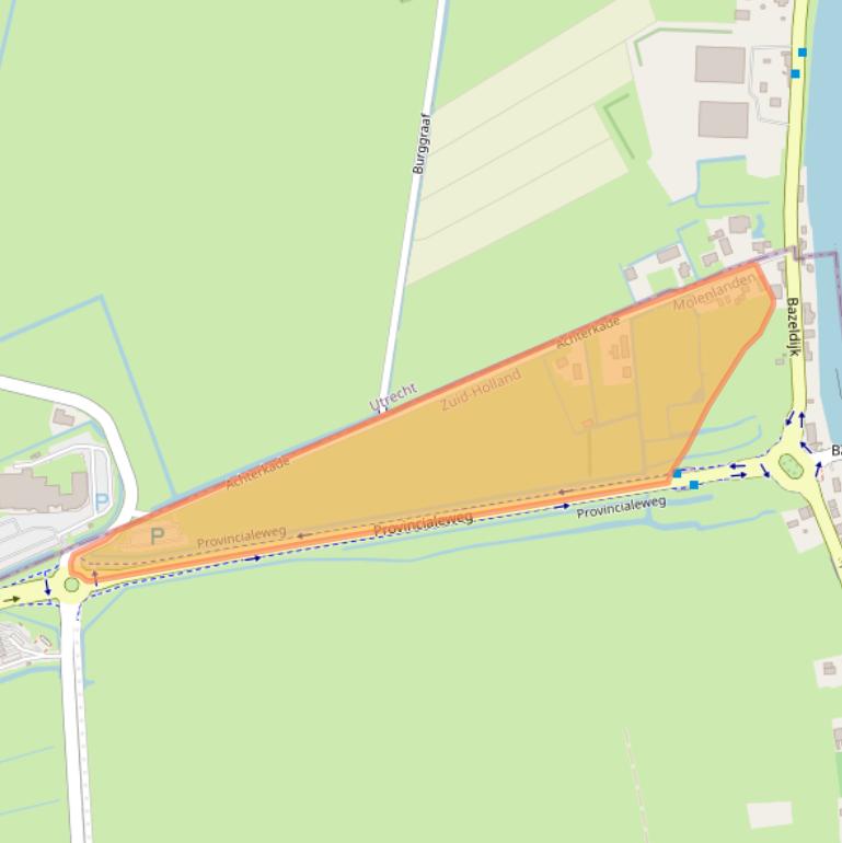 Kaart van postcodegebied 4221ZH.