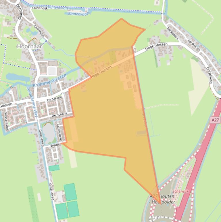 Kaart van postcodegebied 4223MB.