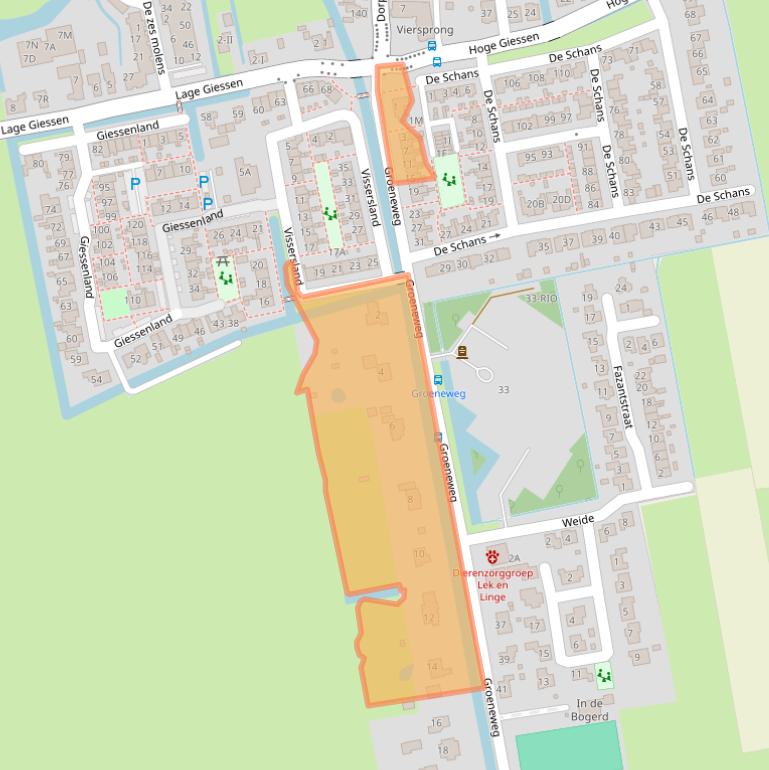 Kaart van postcodegebied 4223MD.