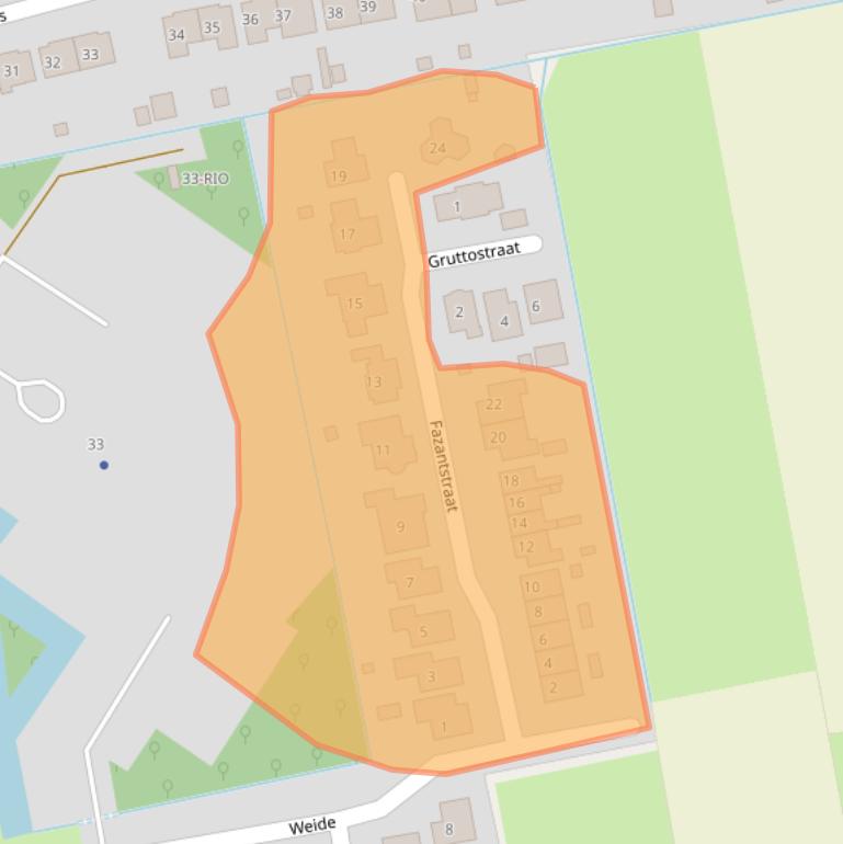 Kaart van postcodegebied 4223MH.