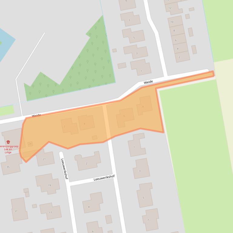 Kaart van postcodegebied 4223MK.