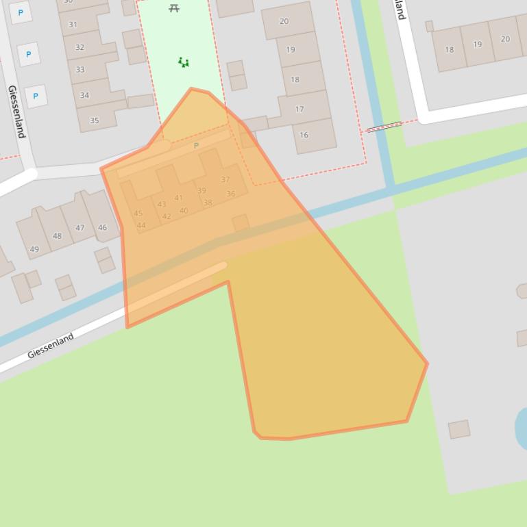 Kaart van postcodegebied 4223MX.