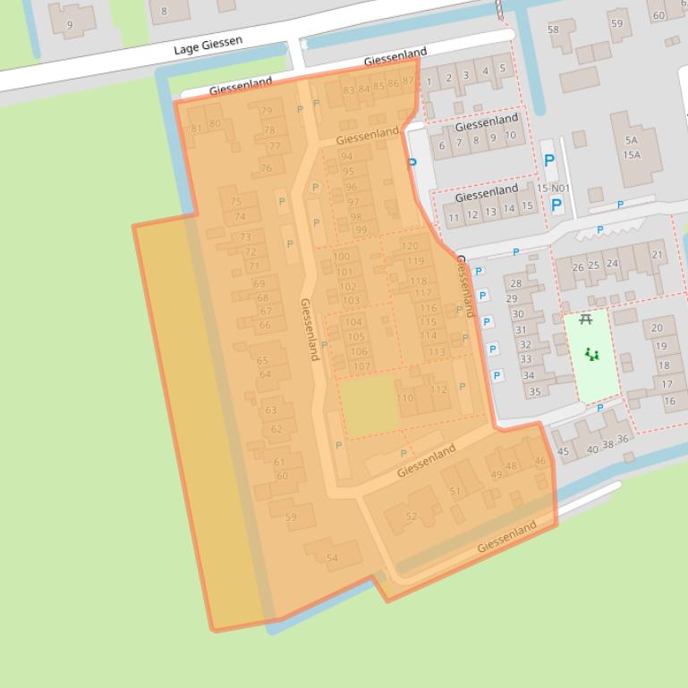 Kaart van postcodegebied 4223MZ.