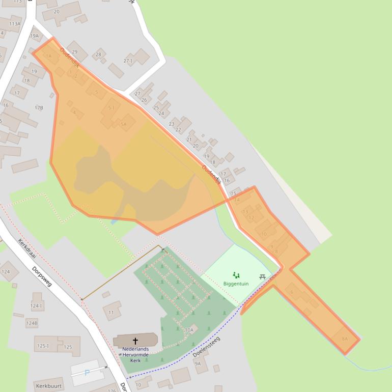 Kaart van postcodegebied 4223NL.