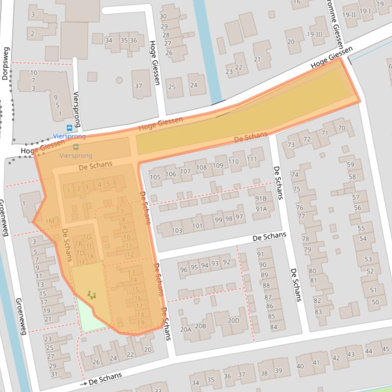 Kaart van postcodegebied 4223NR.