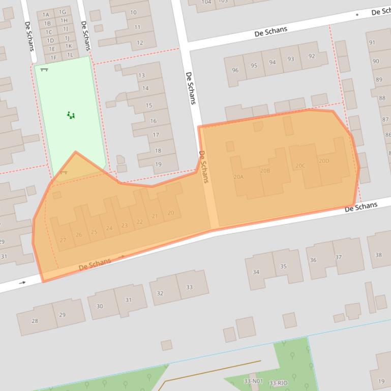 Kaart van postcodegebied 4223NS.