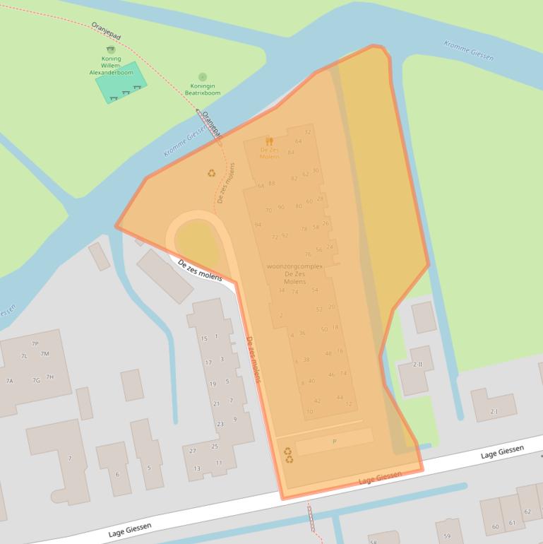 Kaart van postcodegebied 4223SC.