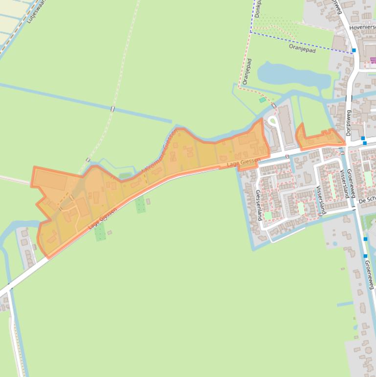 Kaart van postcodegebied 4223SG.