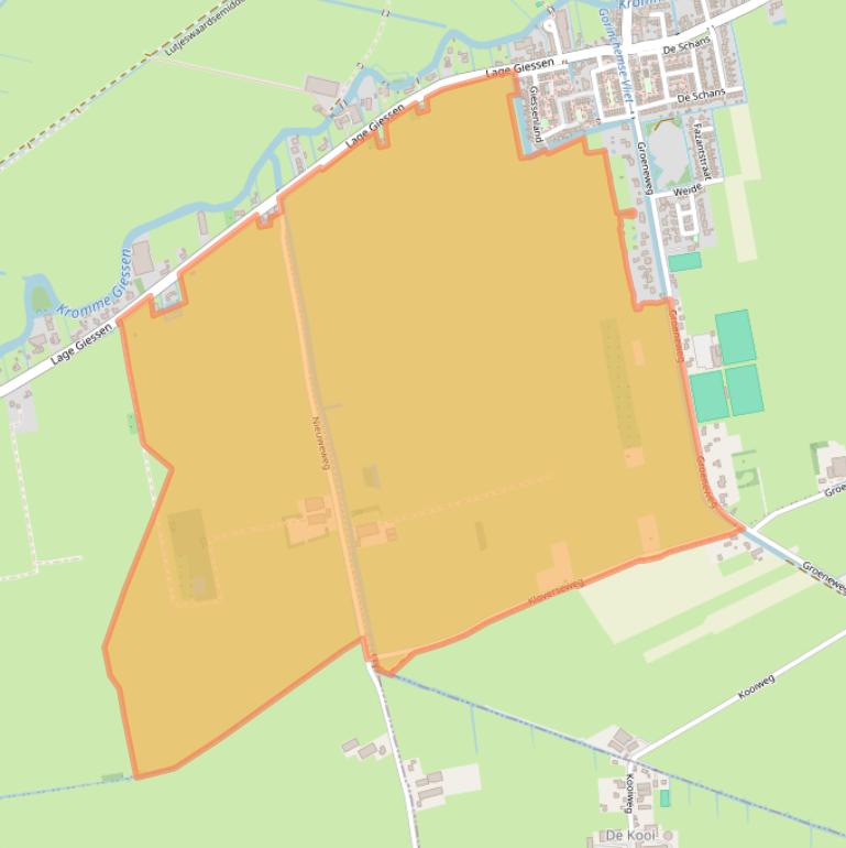 Kaart van postcodegebied 4223SK.