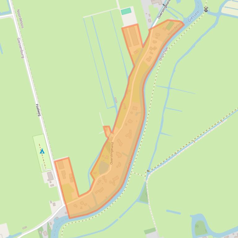 Kaart van postcodegebied 4225NK.