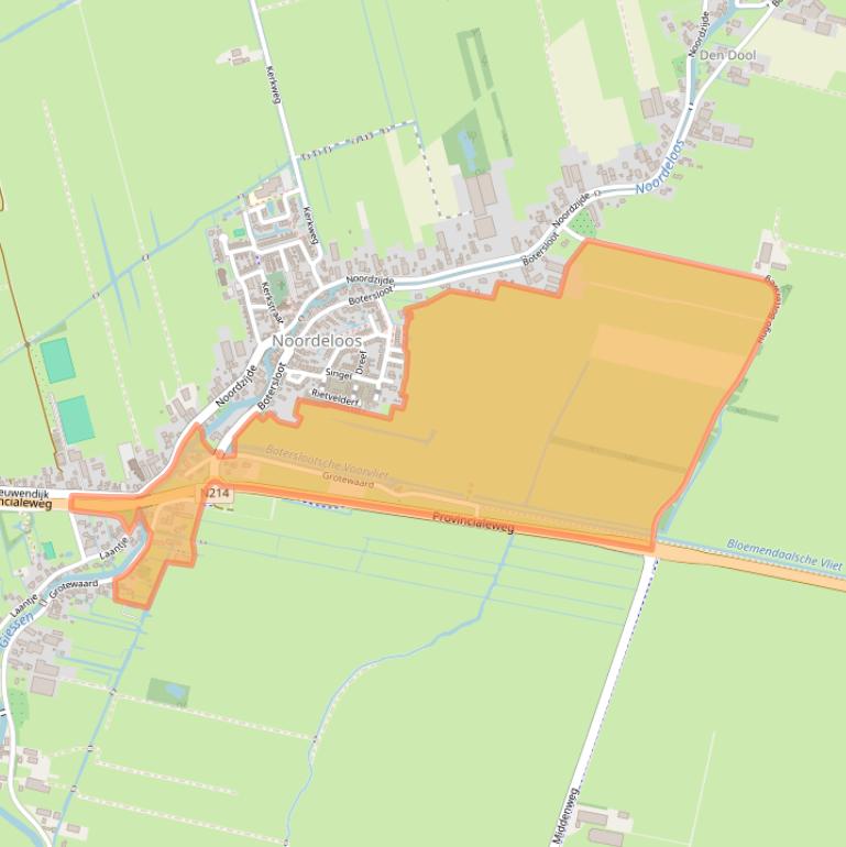 Kaart van postcodegebied 4225PA.