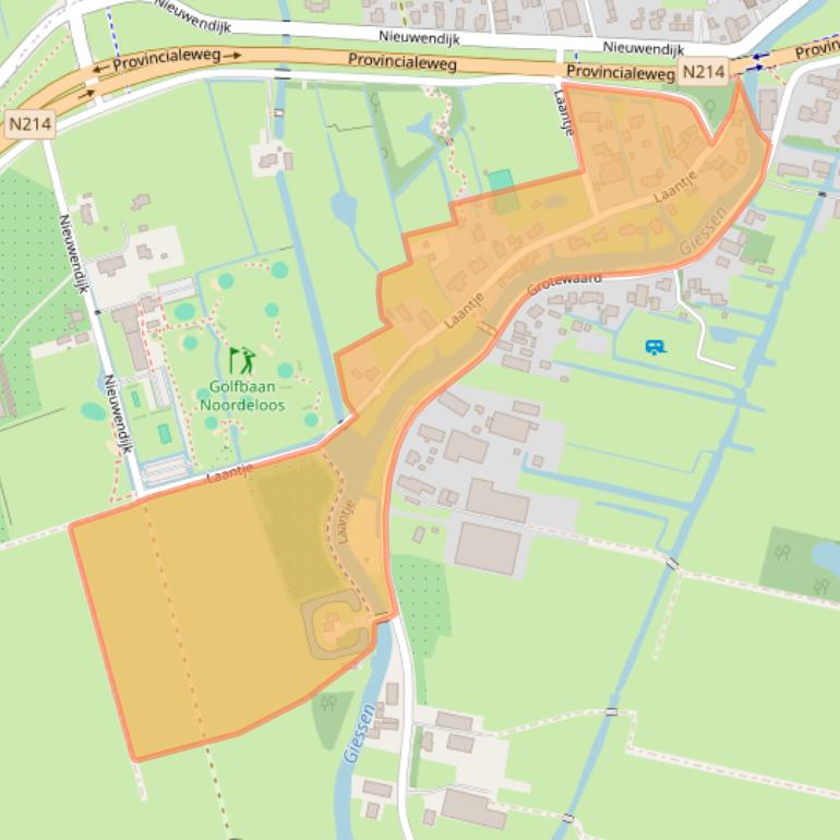 Kaart van postcodegebied 4225PC.