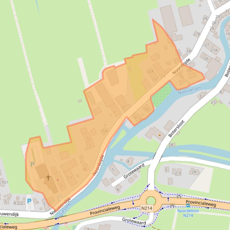 Kaart van postcodegebied 4225PG.