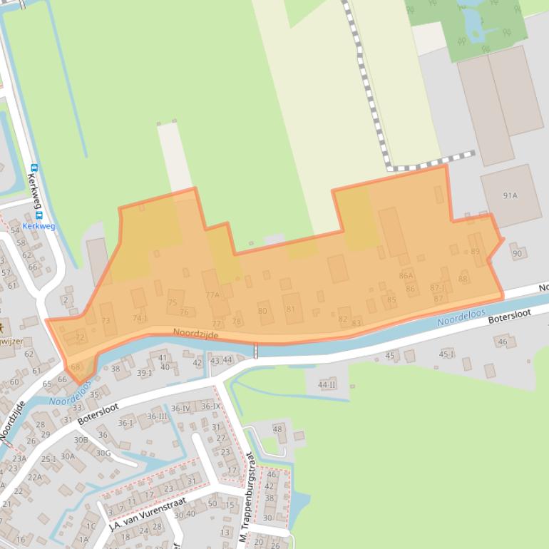 Kaart van postcodegebied 4225PK.