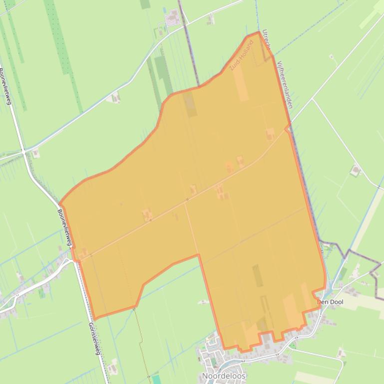 Kaart van postcodegebied 4225PN.