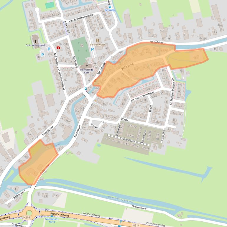 Kaart van postcodegebied 4225PR.