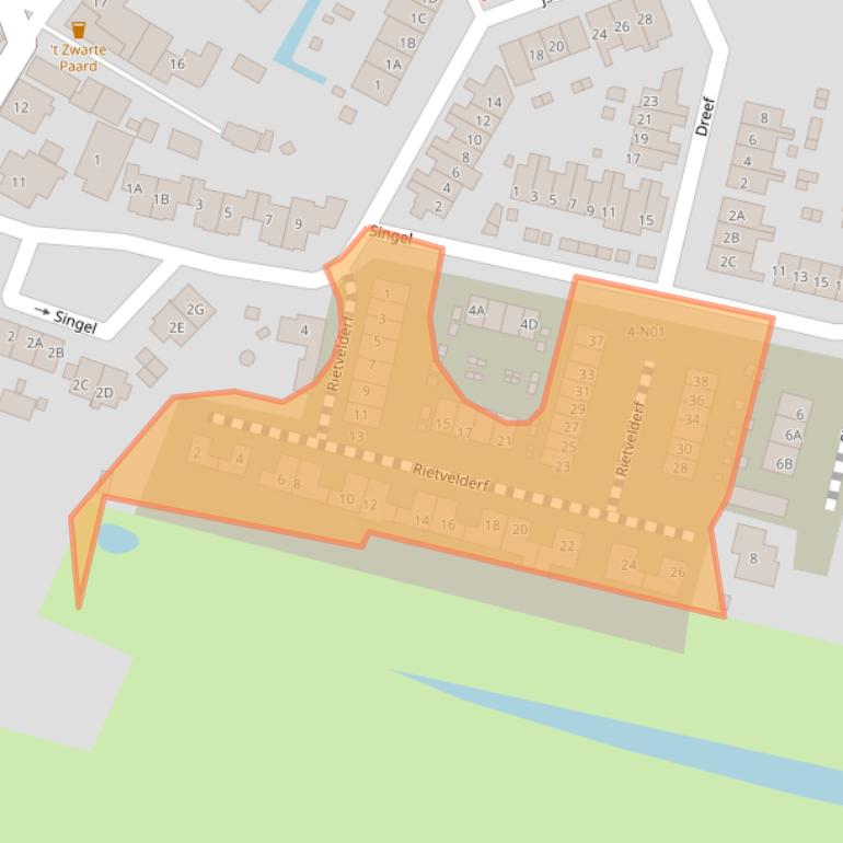 Kaart van postcodegebied 4225PW.