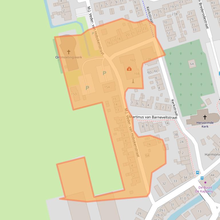 Kaart van postcodegebied 4225RA.