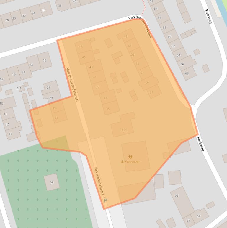 Kaart van postcodegebied 4225RC.