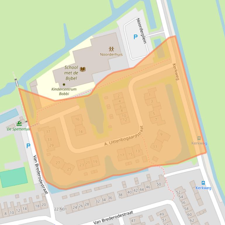 Kaart van postcodegebied 4225RR.