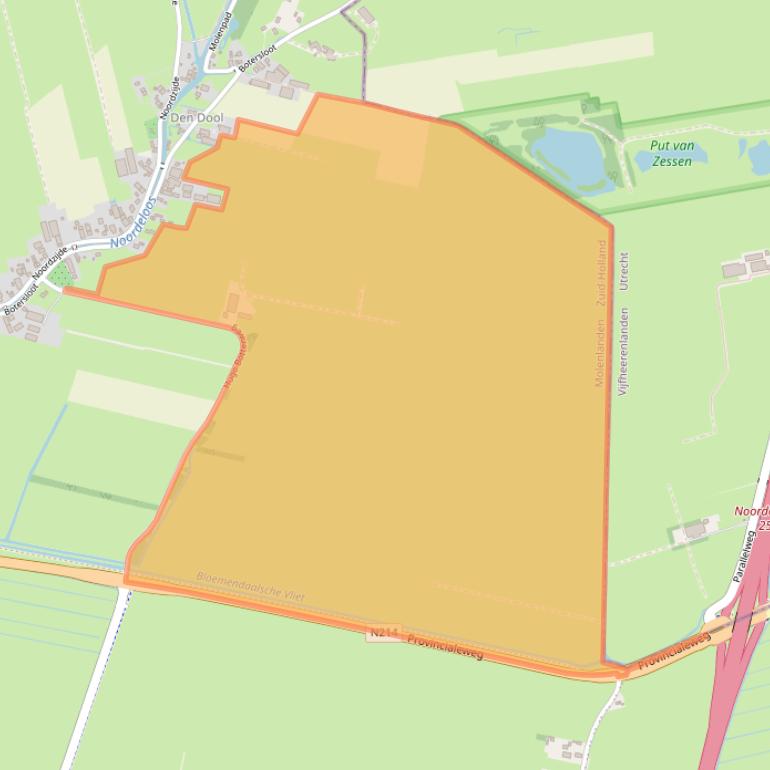 Kaart van postcodegebied 4225SR.