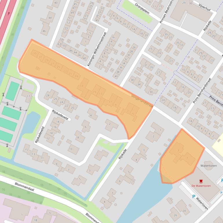 Kaart van postcodegebied 4231AD.