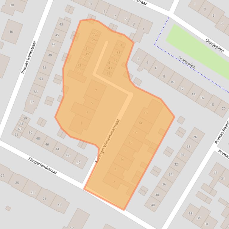 Kaart van postcodegebied 4231AG.