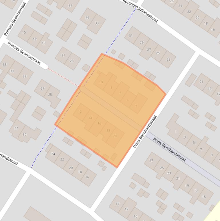 Kaart van postcodegebied 4231AJ.