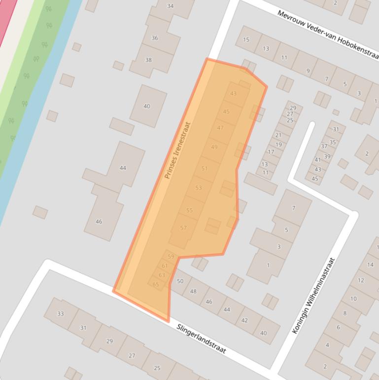 Kaart van postcodegebied 4231AX.