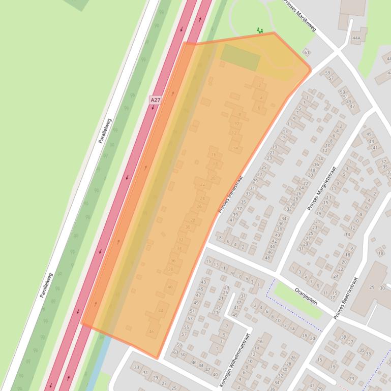 Kaart van postcodegebied 4231AZ.