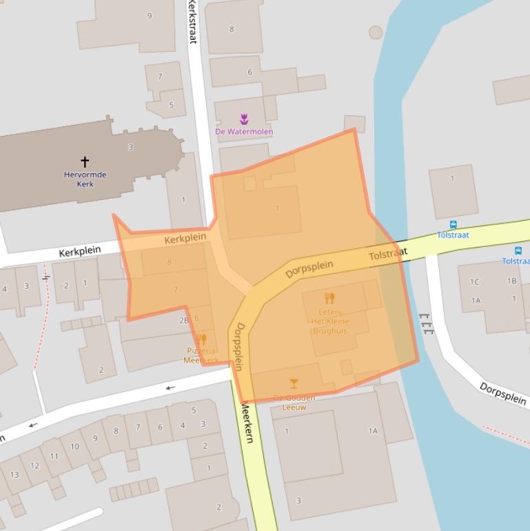 Kaart van postcodegebied 4231BA.