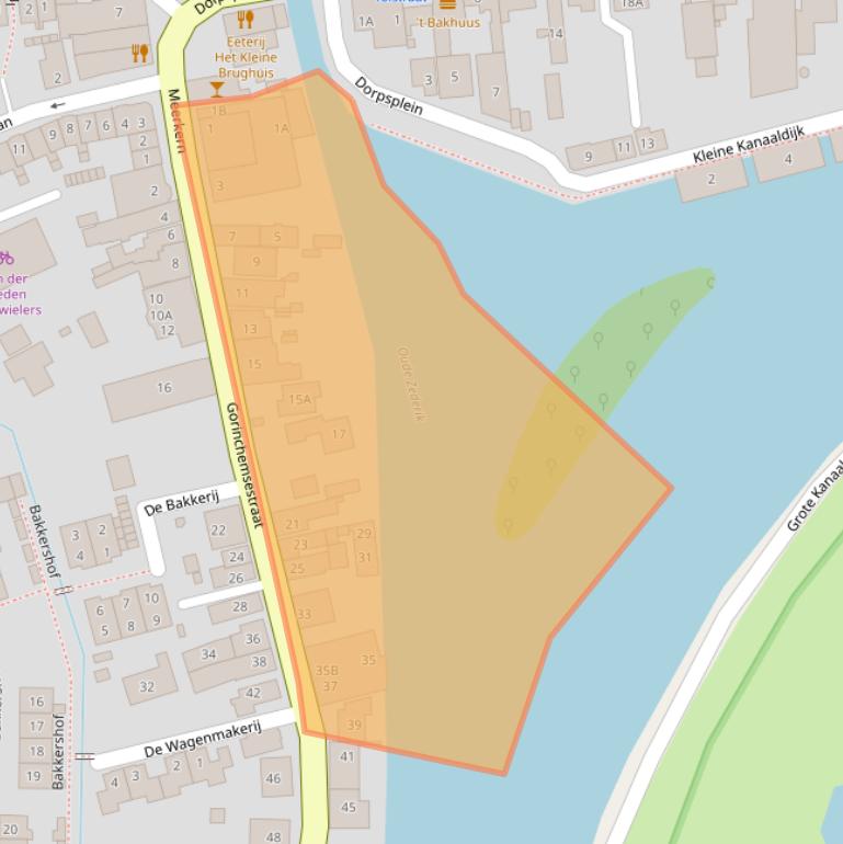 Kaart van postcodegebied 4231BE.