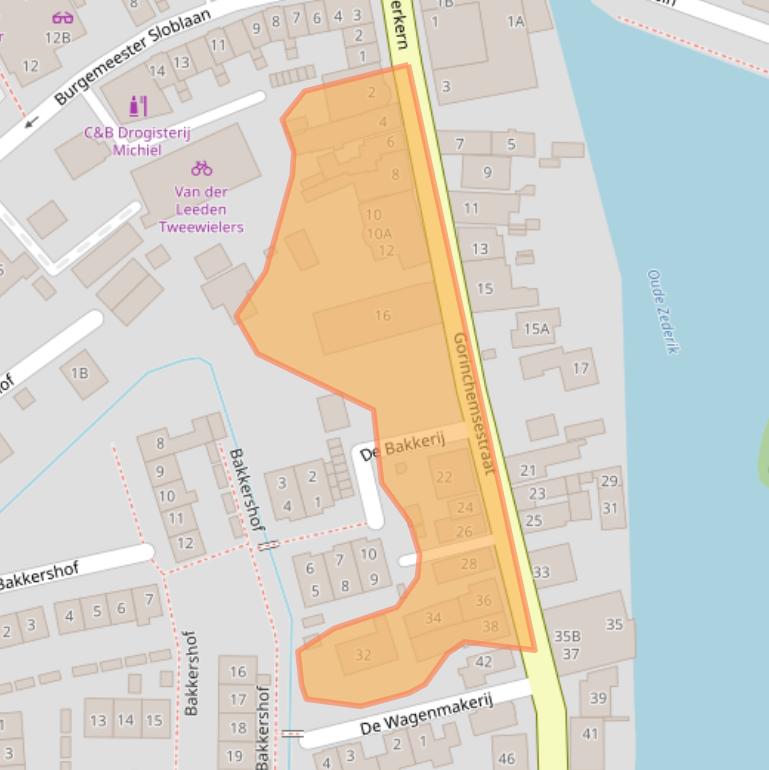 Kaart van postcodegebied 4231BH.