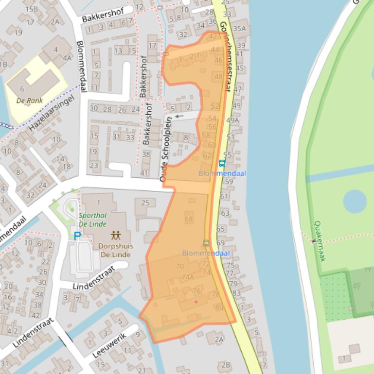 Kaart van postcodegebied 4231BJ.