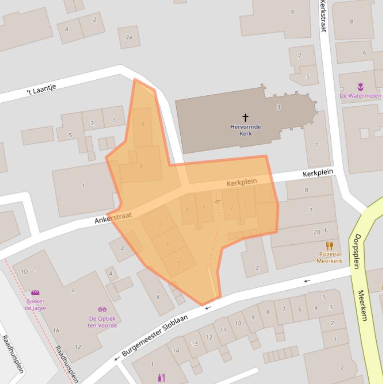 Kaart van postcodegebied 4231BK.