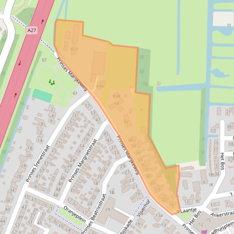 Kaart van postcodegebied 4231BS.