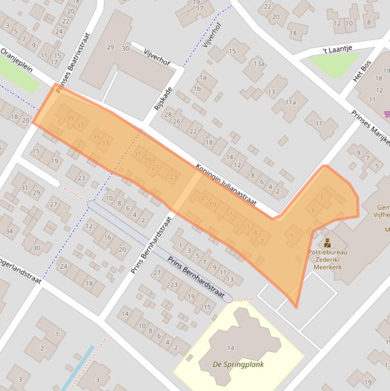 Kaart van postcodegebied 4231BT.